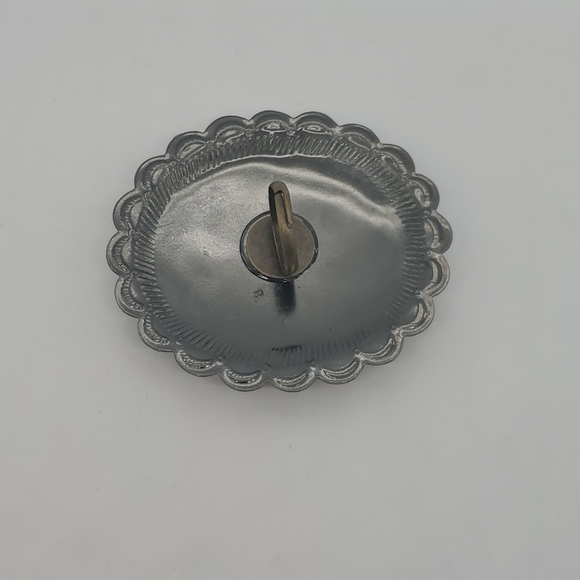 JUMBO RED JADE RHINESTONE CONCHO RING - Picture 3 of 4